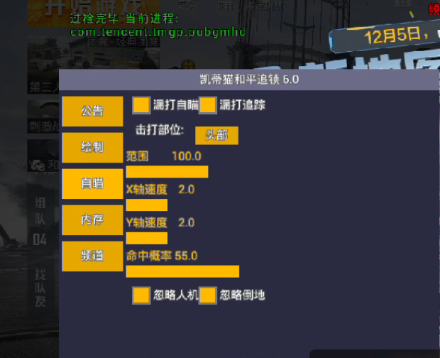 和平精英辅助【天之蓝一体直装】全屏透视 锁头自瞄 子弹追踪  物资显示 车辆加速 人物飞天  皮肤美化